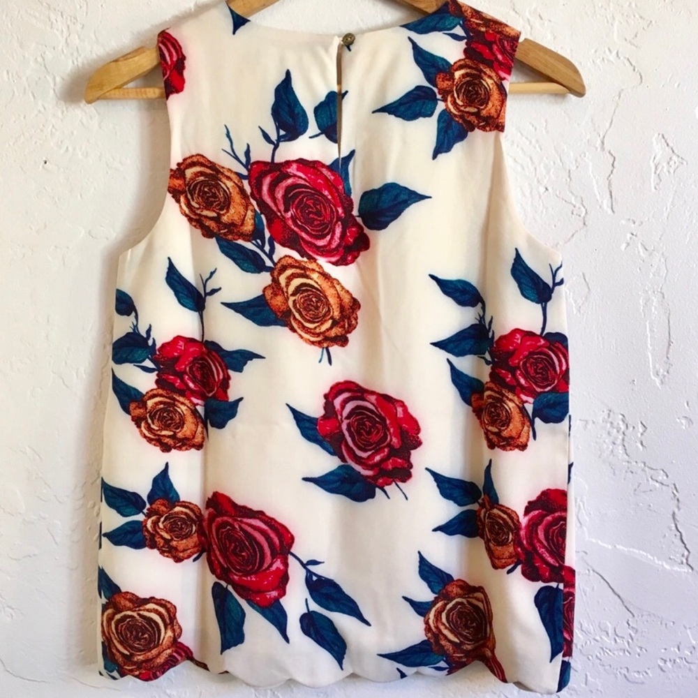 NWT🌹Anthropologie Floral Sleeveless Blouse Sz S🌹 - Picture 2 of 6